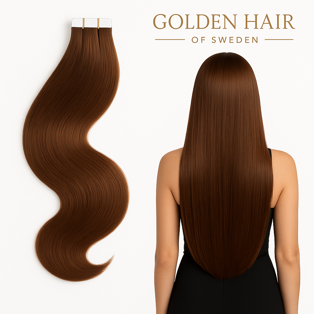 Tape extensions #4 chestnut brown 50 cm