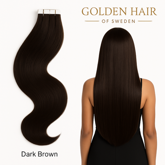 Tape extensions dark  brown 50 cm