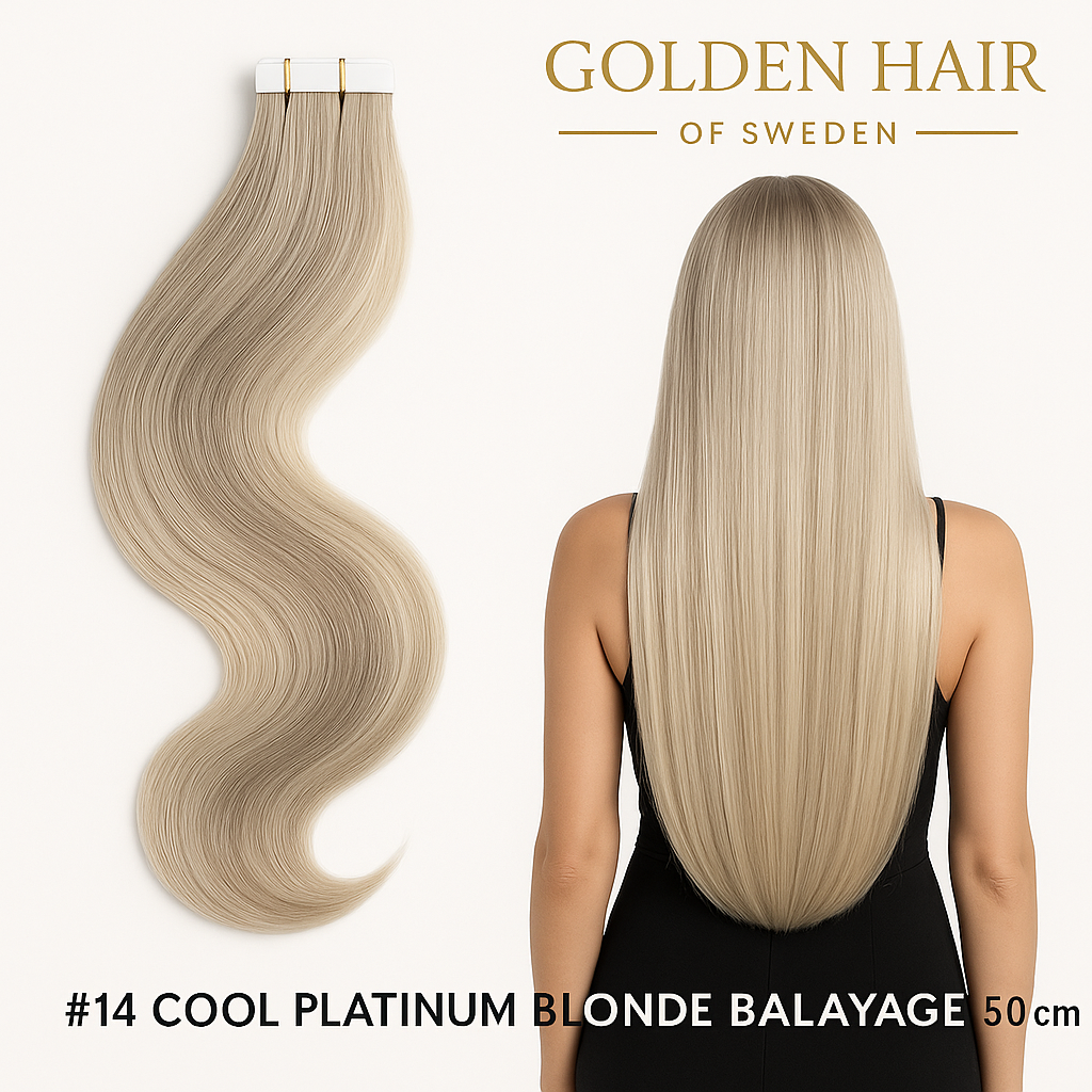 platinum   blonde    balayage 50cm