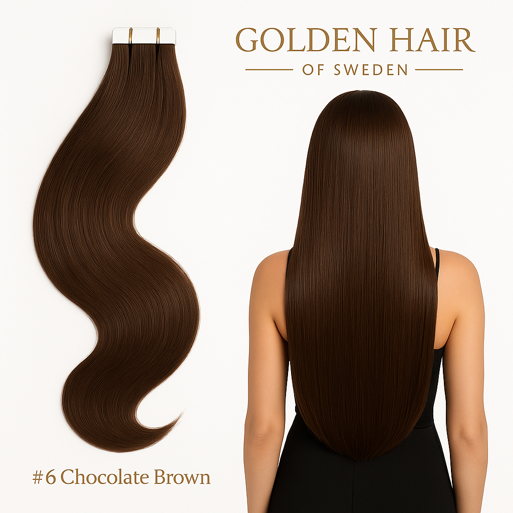 Tape extensions chocolate browm 50 cm