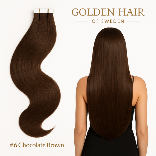 Tape extensions chocolate browm 50 cm