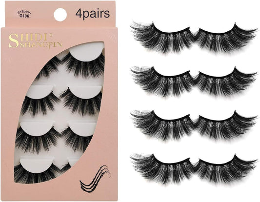3D Falska Ögonfransar – 4-pack (G106)