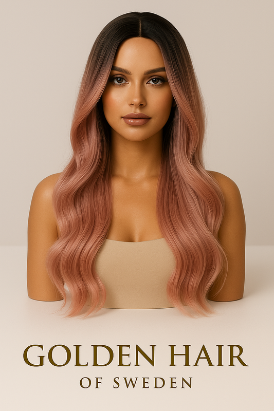 Esmee 24 Tum Ombre Rosa Peruk – Naturlig Lång & Vågig