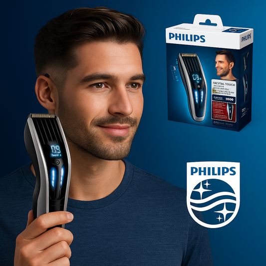 Eletriska Philips Hair Clipper Series 9000 med digital pekskärm (modell HC9450/15)