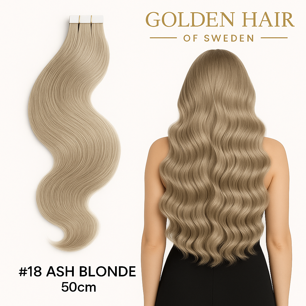 #18  Ahs blonde Äkta extensions 50 cm