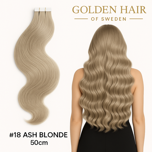 #18  Ahs blonde Äkta extensions 50 cm